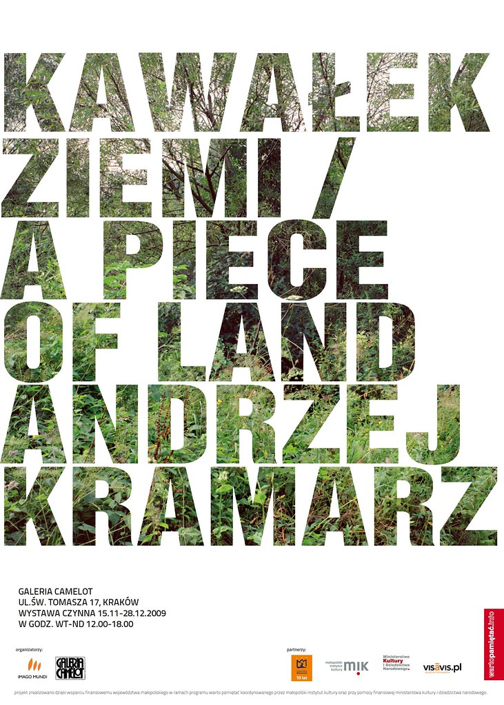 "Kawałek ziemi" plakat wystawy